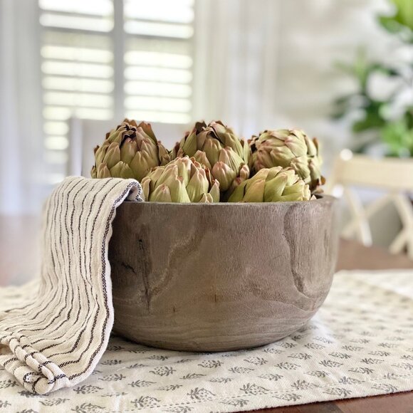 Paulownia Wood Serving Bowl - Picture 1 of 5